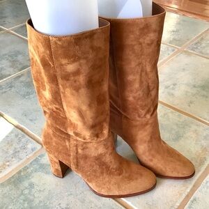 New Ralph Lauren Tan Suede  Boots size 7 1/2